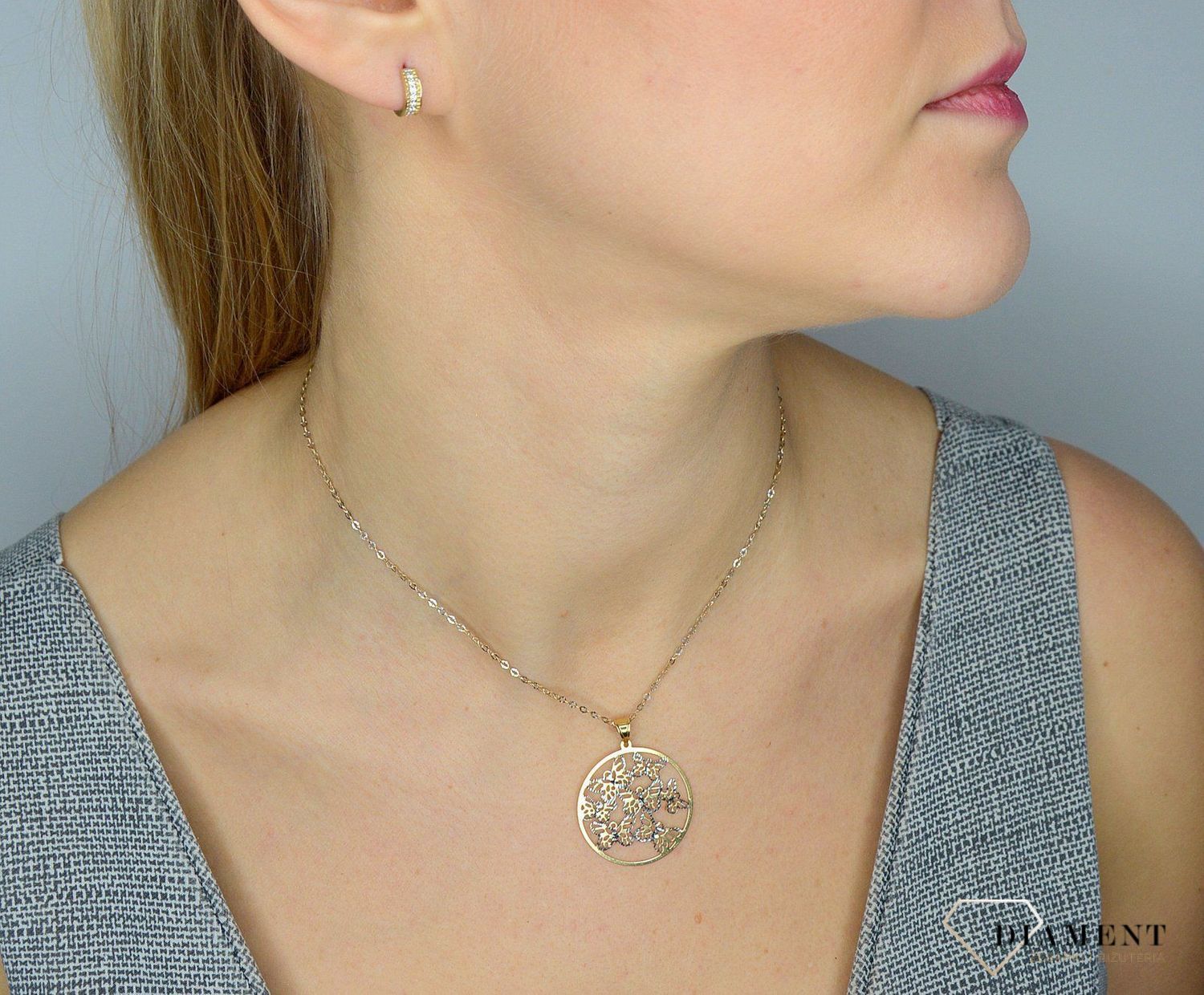 Złote kolczyki dla dziewczynki koła KL4818 ✓Kolczyki złote w Sklepie z Biżuterią zegarki-diament.pl✓.jpg